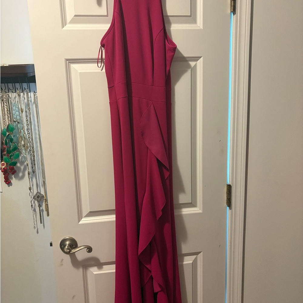 Chic Fuchsia Asymmetrical Dress
